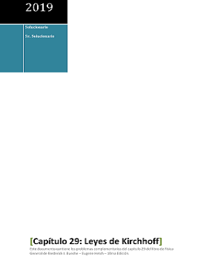 Capítulo 29: Leyes de Kirchhoff